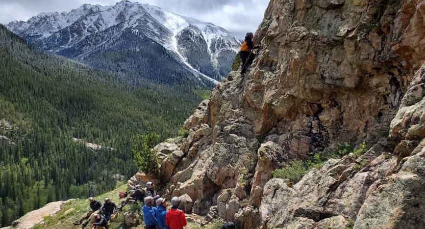 rock climbing expedition with outdoor leadership school